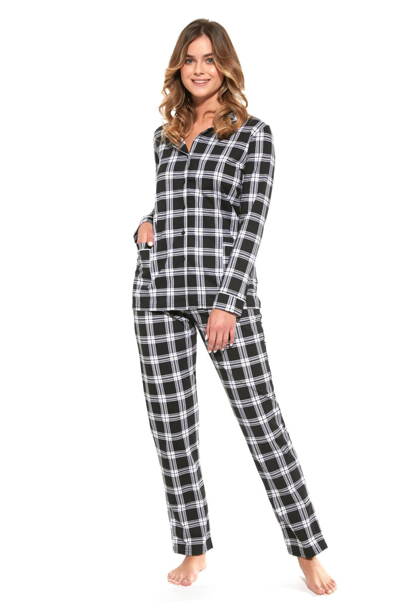 Černé pyžamo pro ženy Tiffany - Cornette, černá L i41_79074_2:černá_3:L_