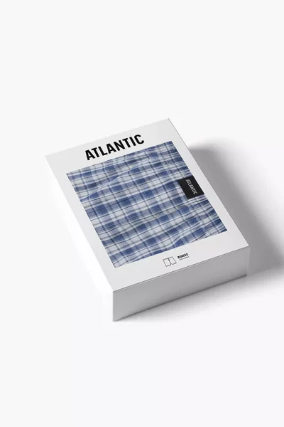 Atlantic Pánské Modré Boxerky z Bavlny