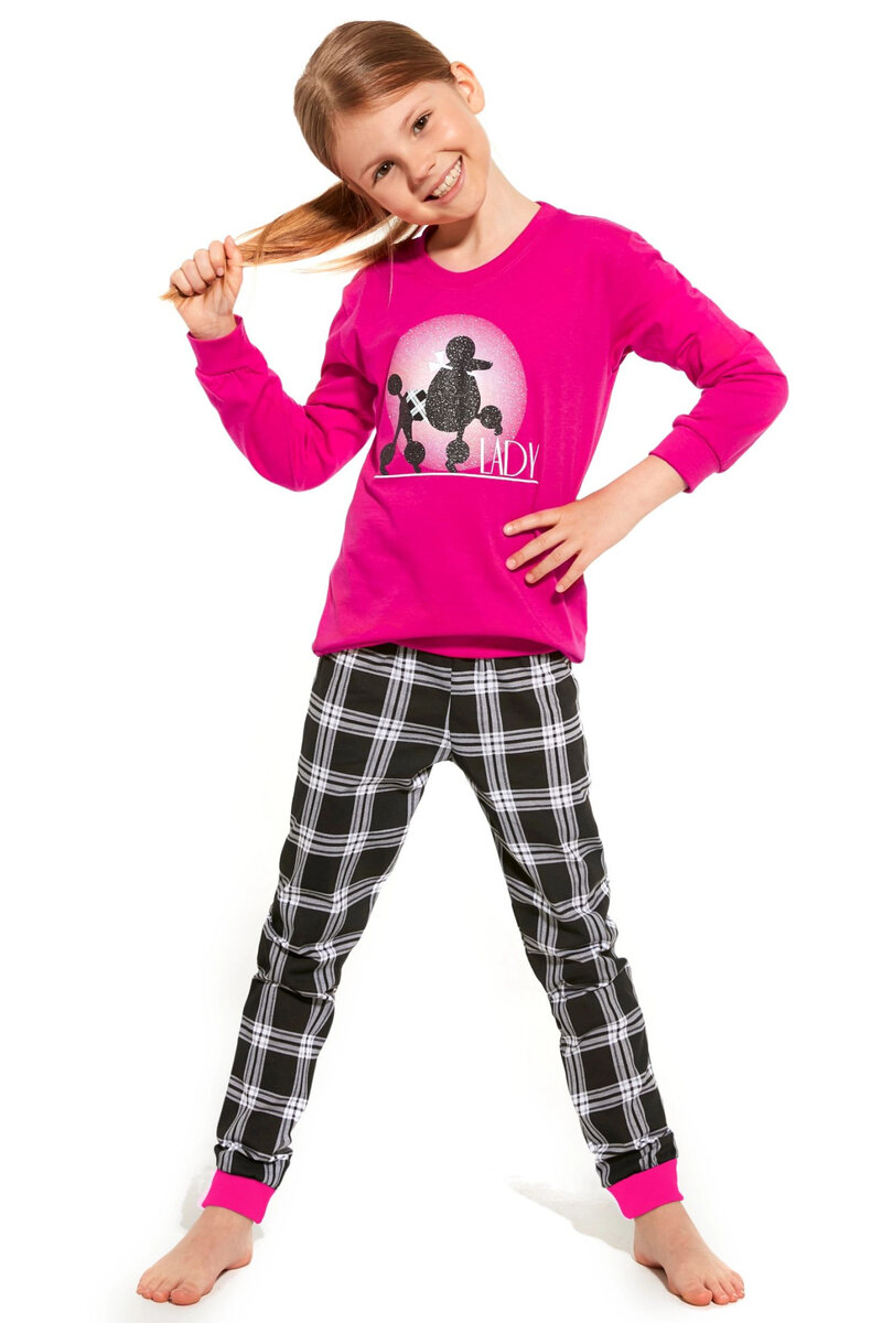 Růžové dívčí pyžamo Lady - Cornette, Růžová 98/104 i41_79324_2:růžová_3:98/104_