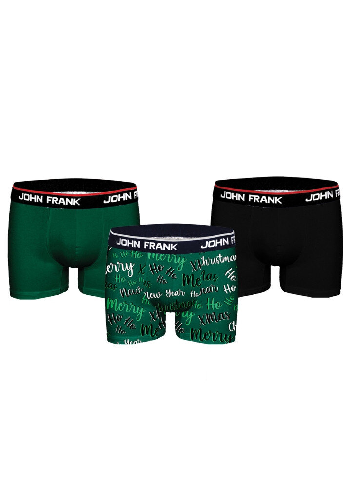 Vánoční kolekce John Frank 3Pack boxerky pro muže, Dle obrázku M i321_73636-448551