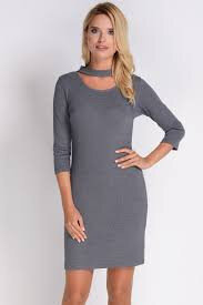 Šedé moderní dámské šaty - Elegantní střih - Avaro, šedá XL/XXL i10_P37516_1:1170_2:411_