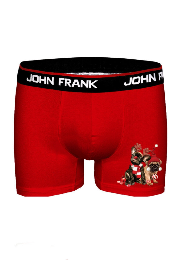 Červené pohodlné boxerky John Frank, Červená L i321_73643-448566
