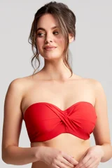 Červený Bandeau Horní Díl Plavek - Panache Elegantní