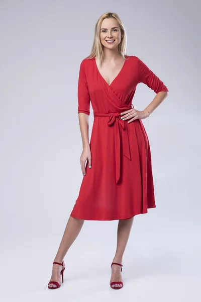 Dámské šaty Look 13031 Leyla červená - Made With Love Gemini
