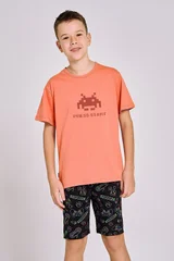 Krátké chlapecké pyžamo Taro Tom - oranžové