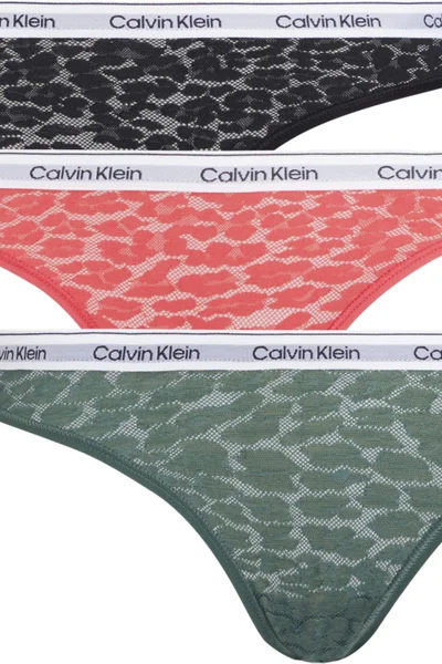 Leopardí krajka dámské kalhotky Calvin Klein