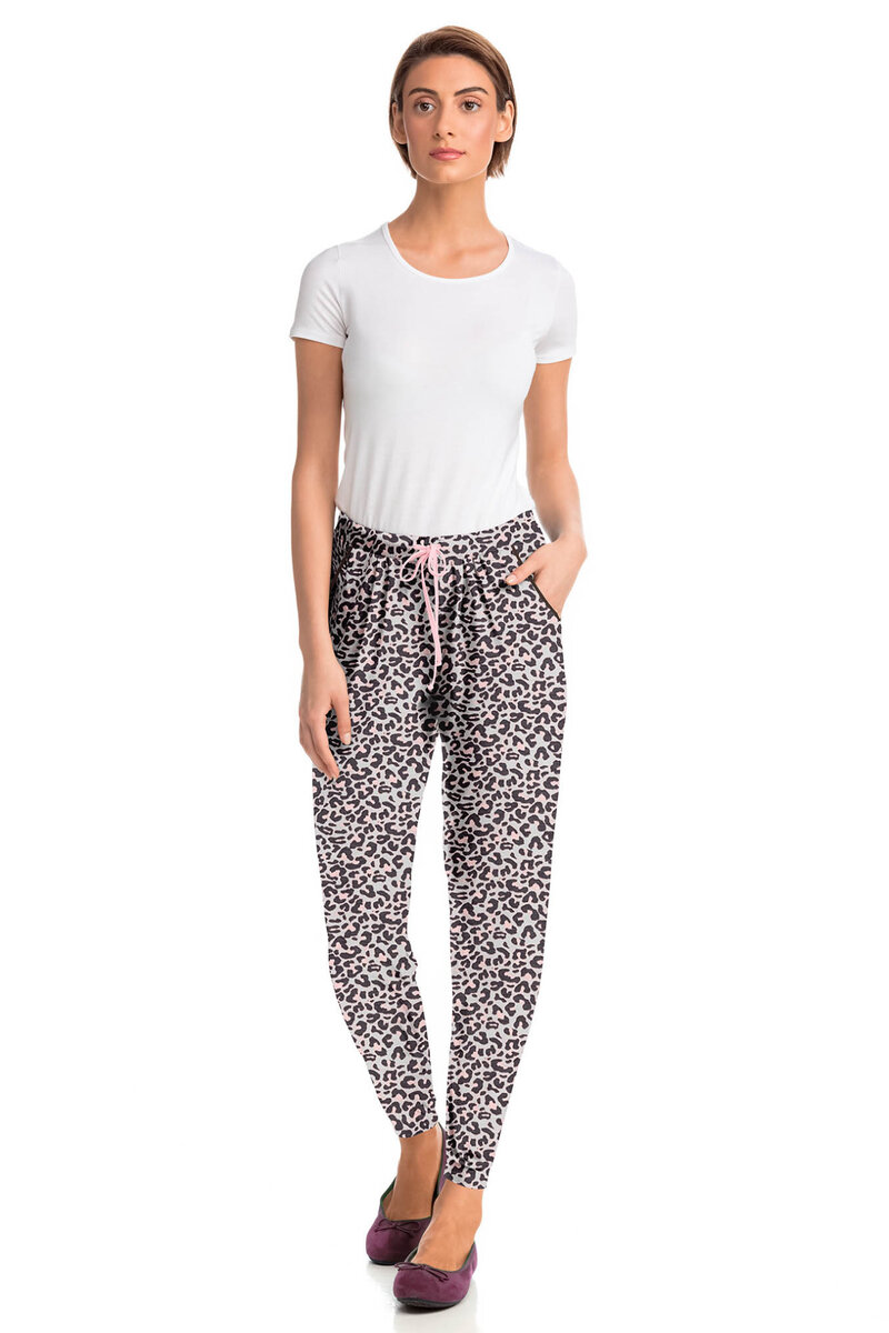 Vamp - Dámské stylové pyžamové kalhoty 28WFH - Vamp, pink powder M i512_15910_271_3