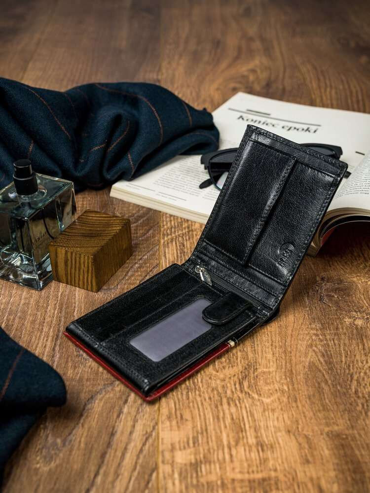 Mužská peněženka Deluxe s mnoha úložnými kapsami, jedna velikost i523_5903051037054