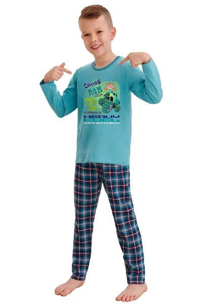 Dámské klučičí pyžamo Leo cross power modré Taro