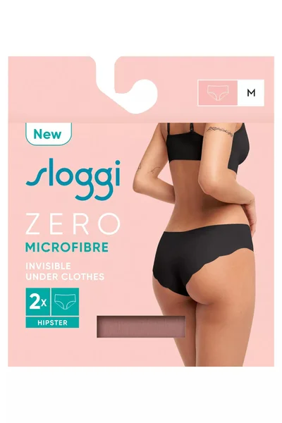 Dámské kalhotky ZERO Microfibre 5380 Hipster 2P - CACAO - hnědá 68B - Sloggi