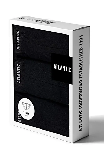 Černé pánské slipy 3v1 - Kvalita Atlantic