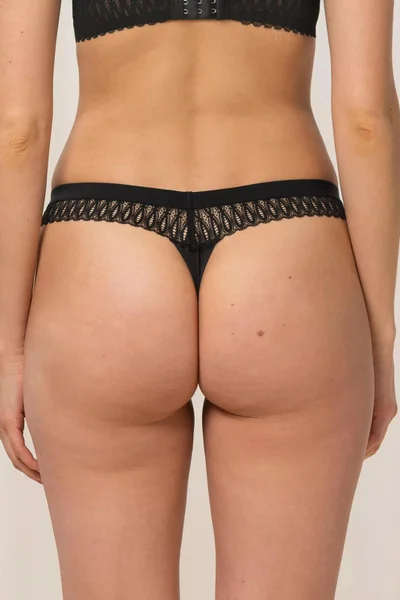 Dámská tanga Aura Spotlight High Leg string černá - Triumph