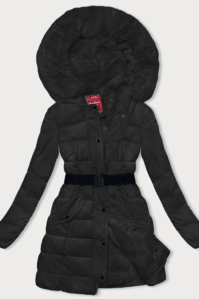 Zimní bunda s kožešinovou podšívkou a péřovou výplní pro ženy