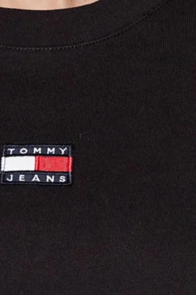 Černé dámské šaty Tommy Jeans TJW Essential Badge Tee Dress