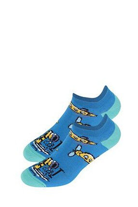 Pánské kotníkové ponožky Wola z jemné bavlny, azure 39-41 i384_4658580