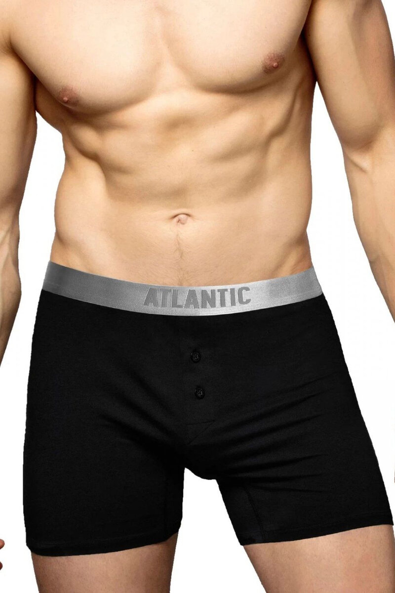 Černé komfortní boxerky pro muže Atlantic, černá M i41_82026_2:černá_3:M_