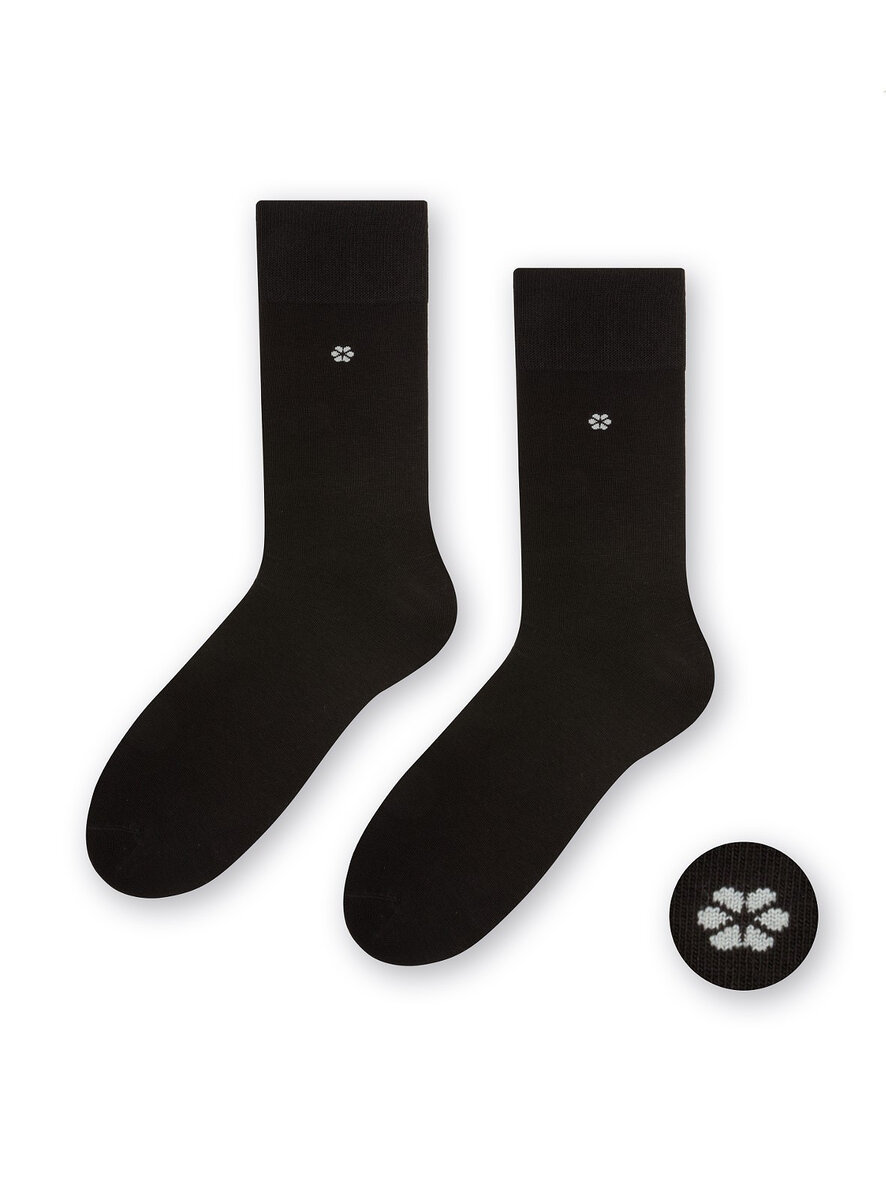 Pánské ponožky k obleku Steven 35Z9, černá 39-41 i384_67324393