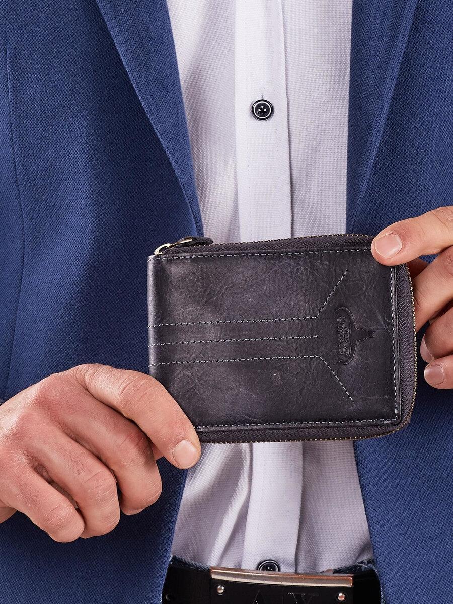 Pánská peněženka na zip, tmavě modrá FPrice, jedna velikost i523_2016101700129