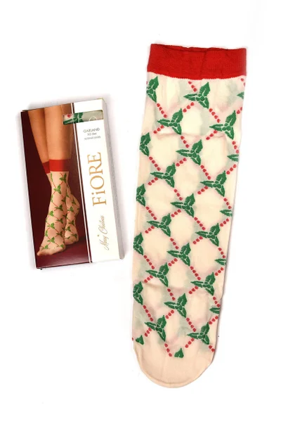 Květinové vzory ponožek Fiore Ecri