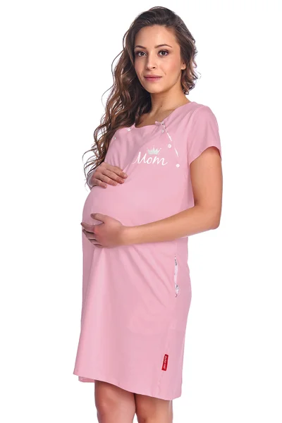 Těhotenská noční košile s krátkým rukávem Dobranocka