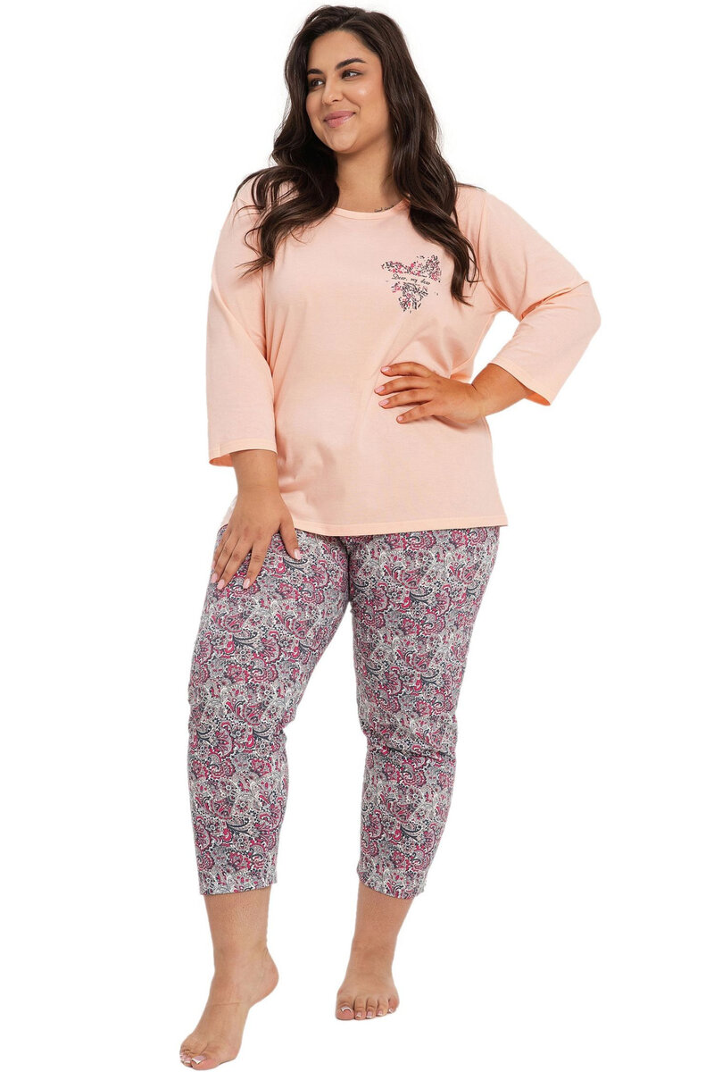 Růžové pyžamo pro ženy Melissa TARO, Růžová XXL i41_9999932501_2:růžová_3:XXL_