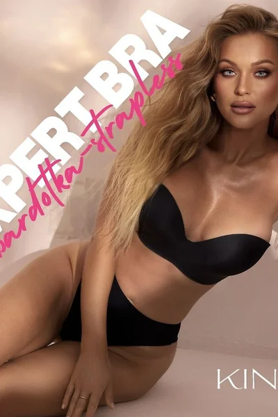 Černá podprsenka bardot Kinga Expert Bra bez ramínek