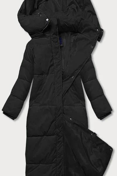 Černá zimní oversize bunda s kapucí od Ann Gissy