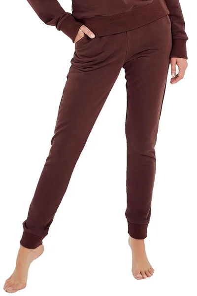 Kvalitní dámské hnědé kalhoty Selena Taro