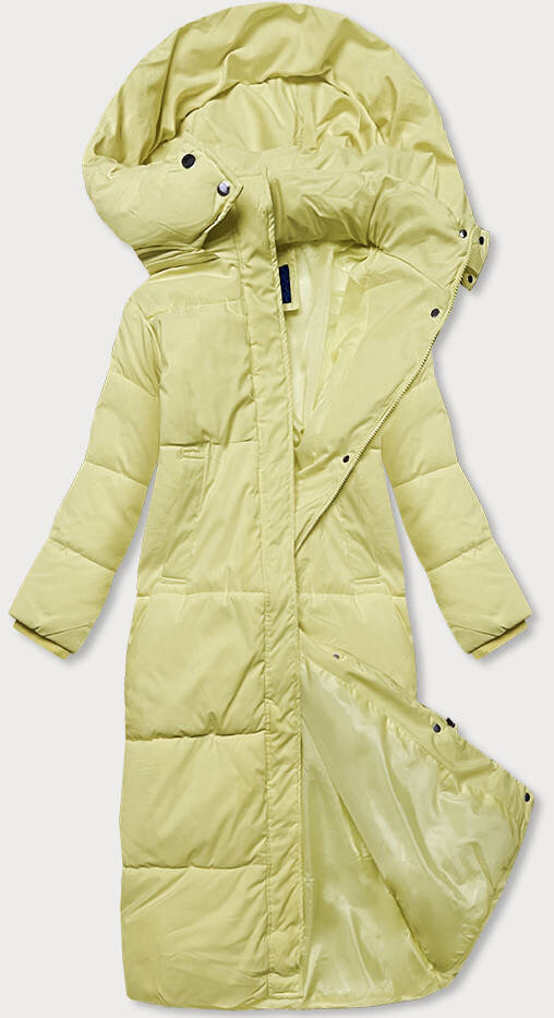 Zimní žlutá oversize bunda s kapucí Ann Gissy, odcienie żółtego XXL (44) i392_21325-48