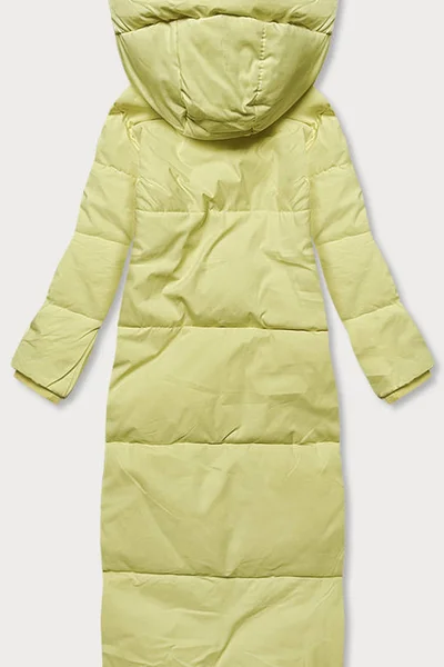 Zimní žlutá oversize bunda s kapucí Ann Gissy