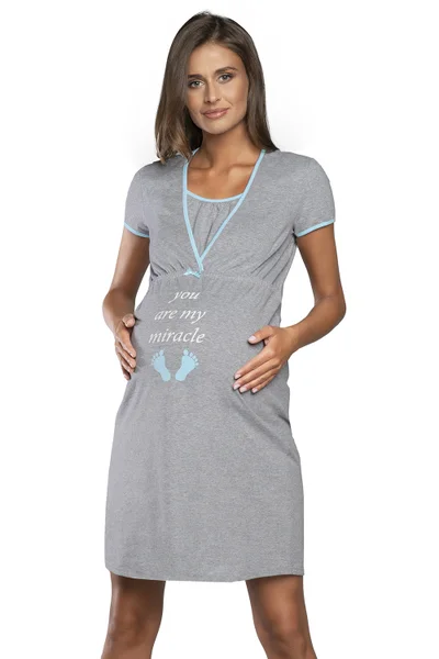 Noční košile pro těhotné ženy - Modrá Carlina od Italian Fashion