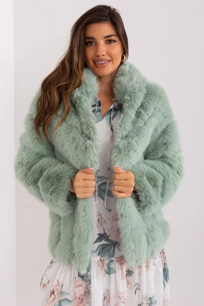 Zimní kožešinová bunda s kapucí pro ženy AT