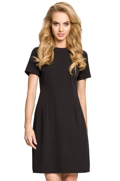 Černé dámské šaty s ozdobnými akcenty - Elegantia