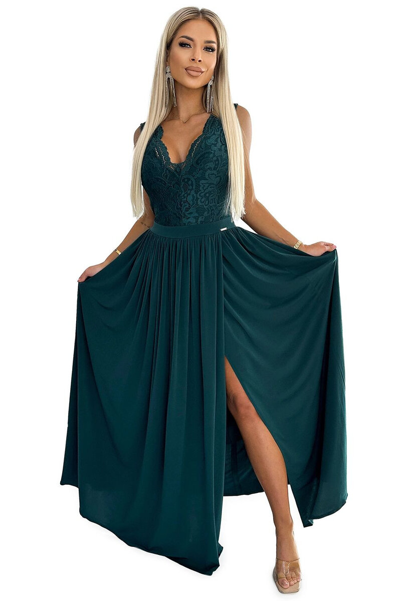 Zelené dámské šaty LEA - Numoco, Zelená S i41_9999935506_2:zelená_3:S_