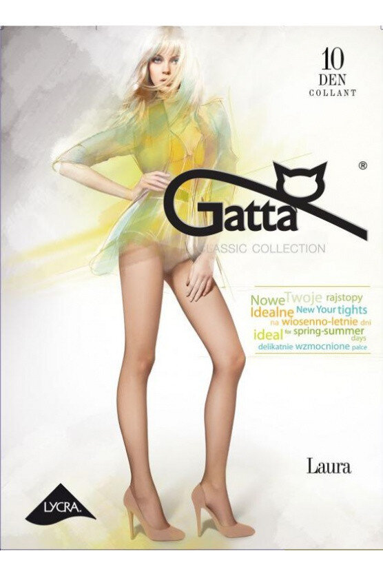 Průsvitné punčochové kalhoty s elastanem Laura den od Gatty, golden 4-L i10_P17787_1:1245_2:248_