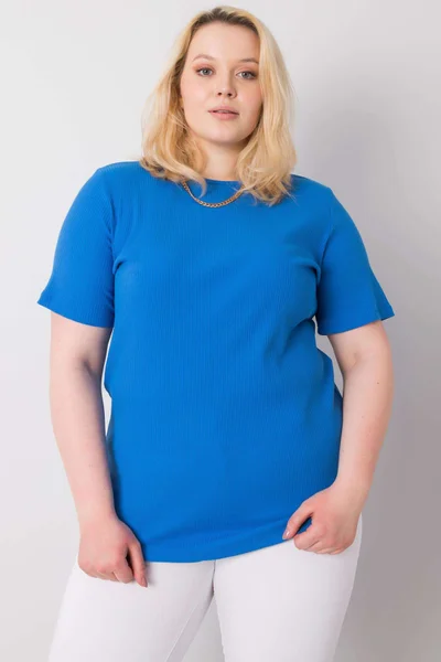 Plus Size Námořnická Pruhovaná Dámská Halenka Fashionhunters