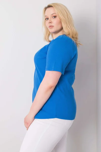 Plus Size Námořnická Pruhovaná Dámská Halenka Fashionhunters