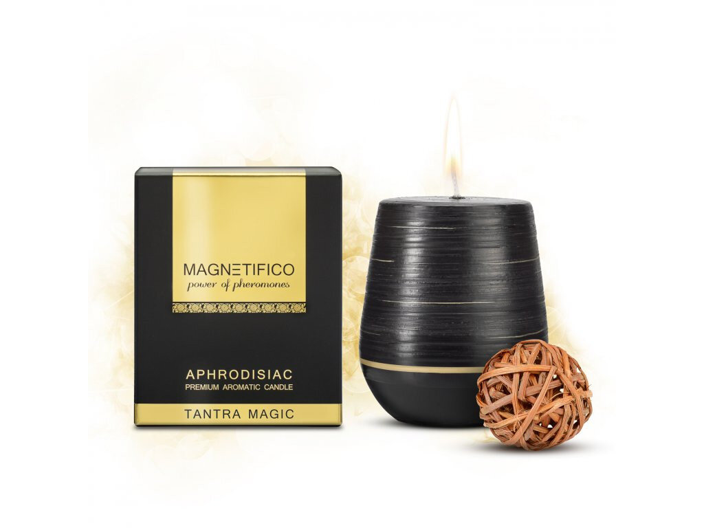 Afrodiziakální vonná svíčka Magnetifico Aphrodisiac Candle Tantra Magic - Valavani, černá UNI i10_P27328_1:3_2:114_