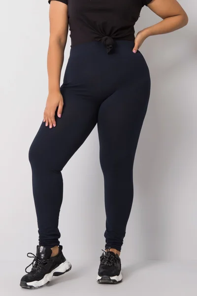 Tmavě modré dámské legíny Plus Size FPrice