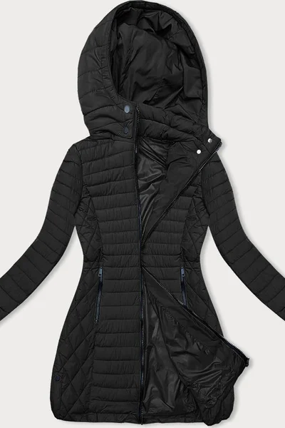 Stylová zateplená bunda s odepínatelnou kapucí pro ženy LHD