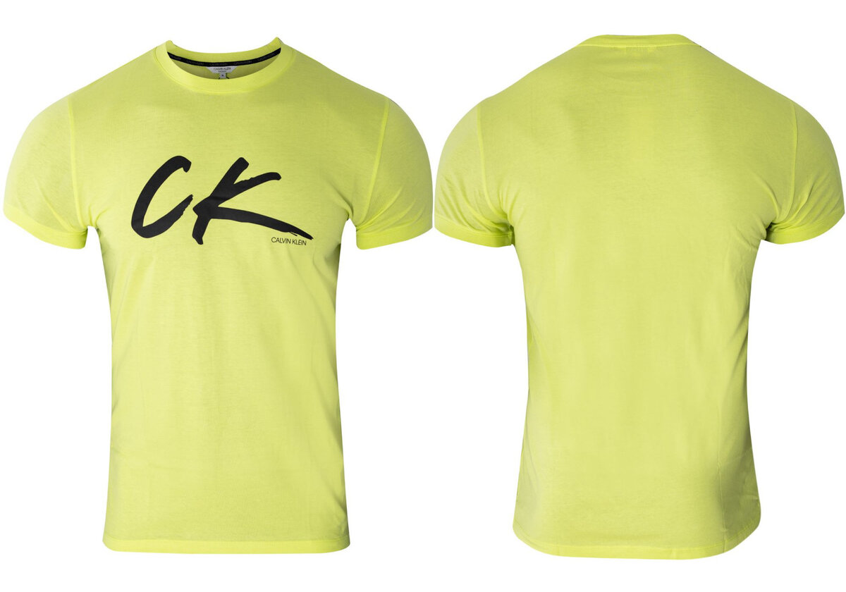 Zelené pánské tričko - Calvin Klein 100% bavlna, Zelená M i10_P41857_1:486_2:91_