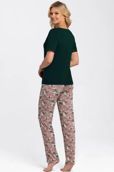 Zelené Viskózové Pohodlné Pyžamo pro Dámy
