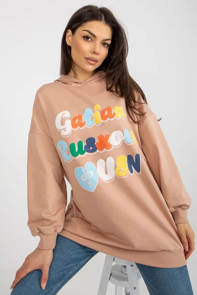 Dámská oversize mikina s potiskem Camel Fashionhunters