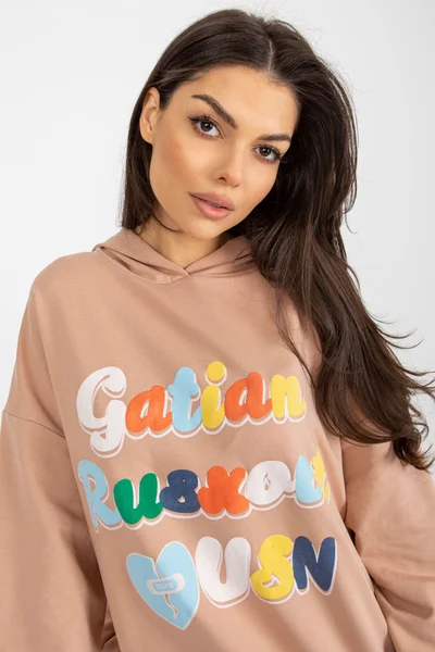 Dámská oversize mikina s potiskem Camel Fashionhunters