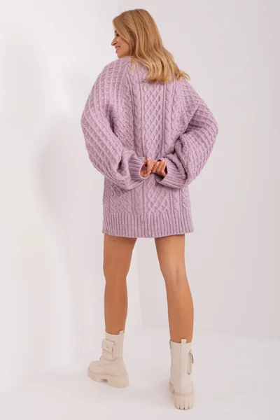Mini fialové pletené šaty AT SW od FPrice