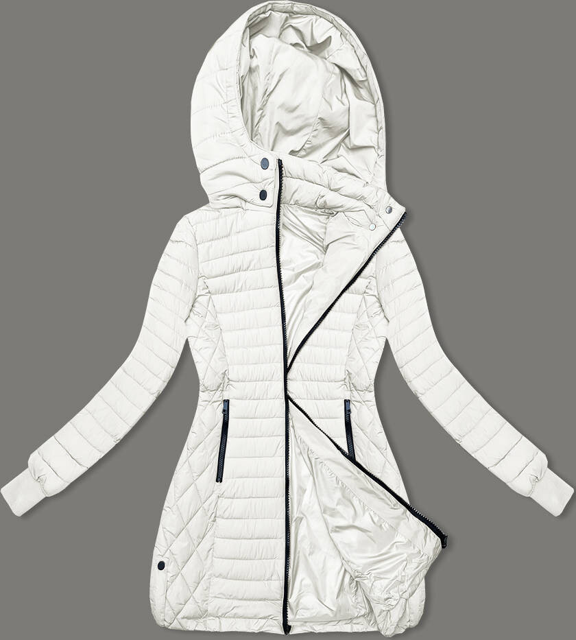 Bežová zateplená bunda s odepínatelnou kapucí pro ženy LHD, odcienie beżu S (36) i392_22588-46