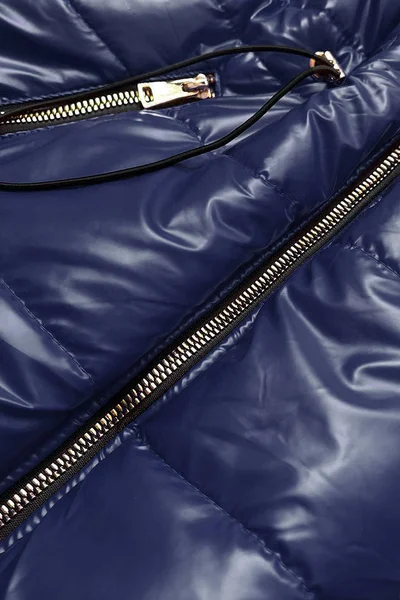 Dámská tmavě modrá lesklá vesta s kapucí 8DP S'WEST