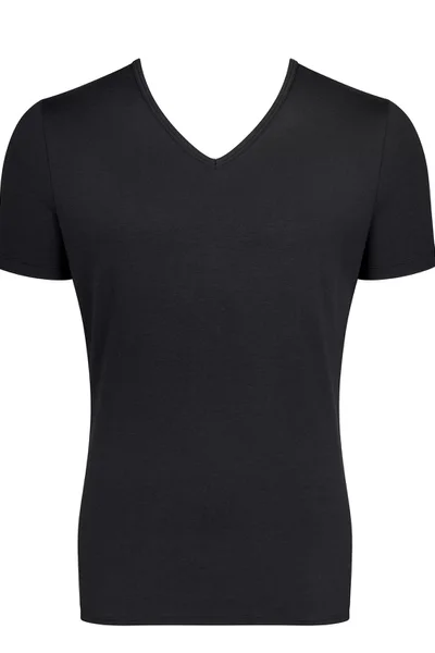 Pánské tričko GO V-Neck Slim Fit - BLACK - černá 51T8 - Sloggi