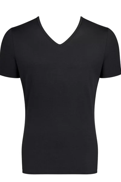 Pánské tričko GO V-Neck Slim Fit - BLACK - černá 51T8 - Sloggi