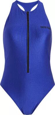 Dámské modré jednodílné plavky RACERBACK ONE PIECE Calvin Klein, L i652_KW0KW02407C7N004